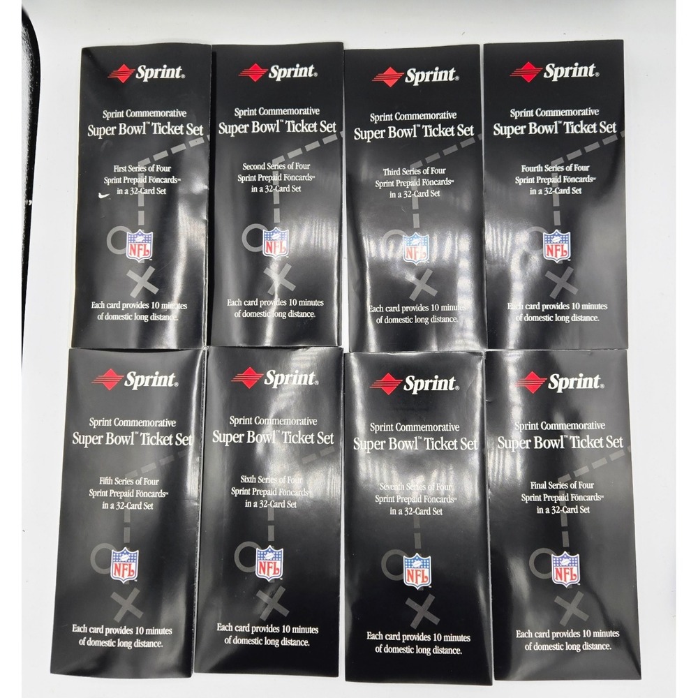 Complete Sprint Commemorative Super Bowl Ticket Set (32 Cards)
